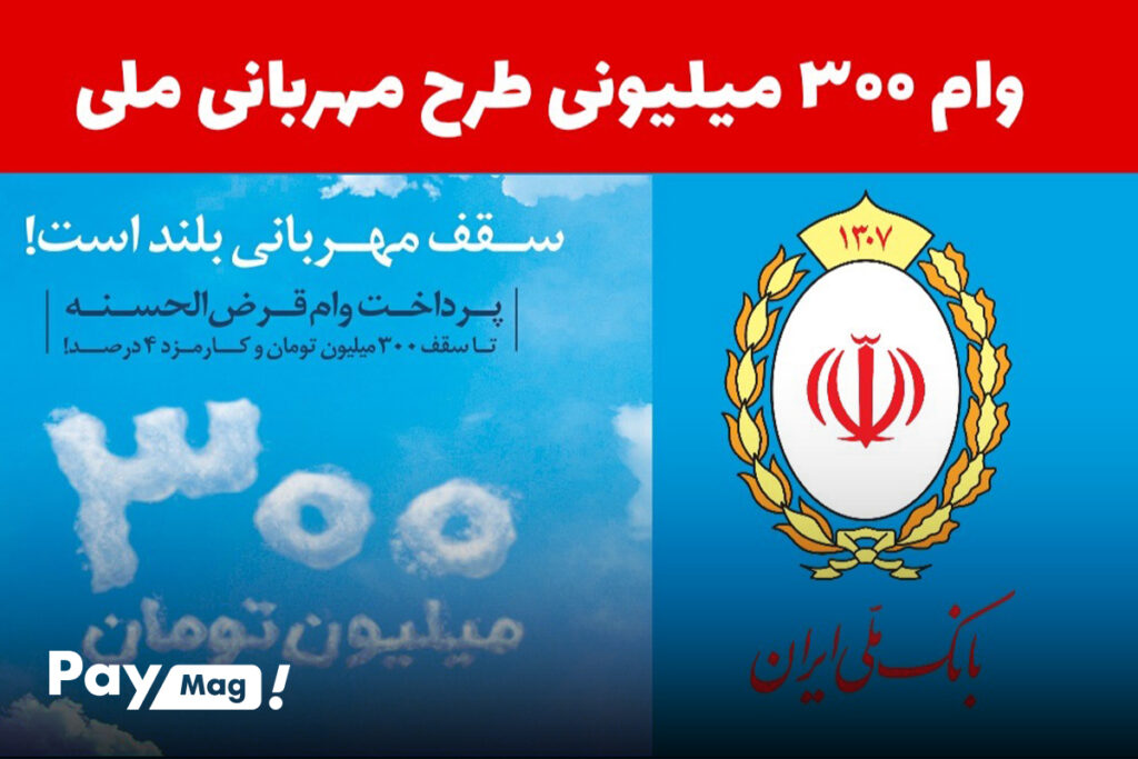 وام قرضالحسنه ۳۰۰ میلیون تومانی با بازپرداخت ۶۰ ماه برای همه یارانه بگیران و فرهنگیان و بازنشستگان وام قرضالحسنه ۳۰۰ میلیون تومانی با بازپرداخت ۶۰ ماه برای همه یارانه بگیران و فرهنگیان و بازنشستگان