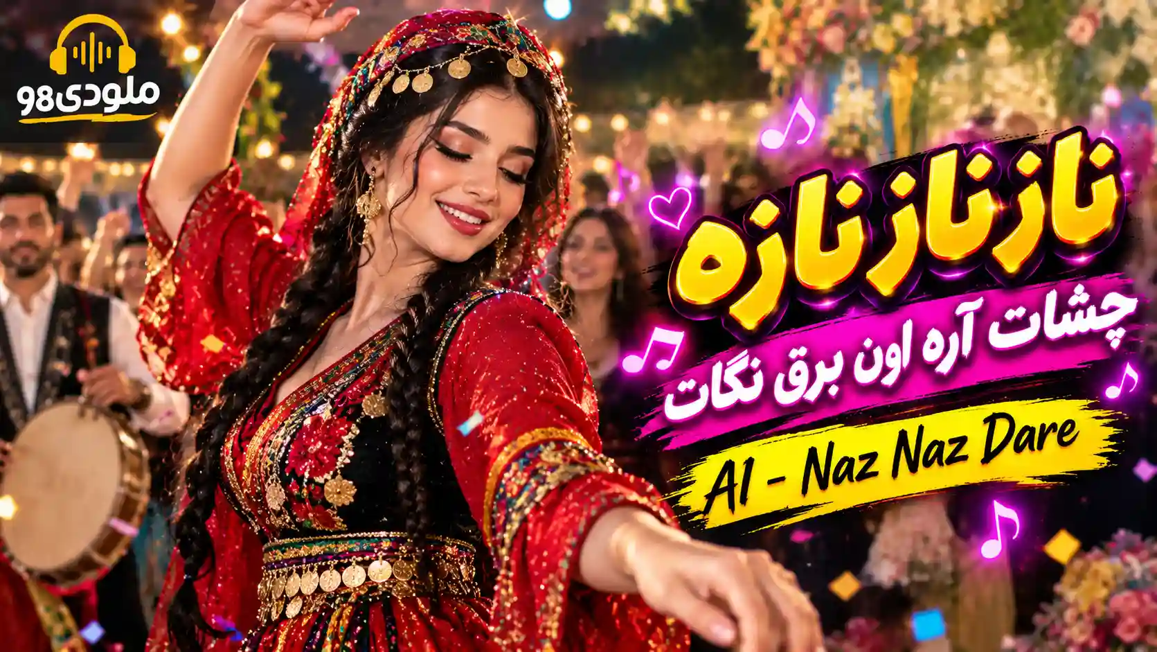 دانلود آهنگ شاد ناز ناز نازه چشات آره اون برق نگات صدای زن هوش مصنوعی
