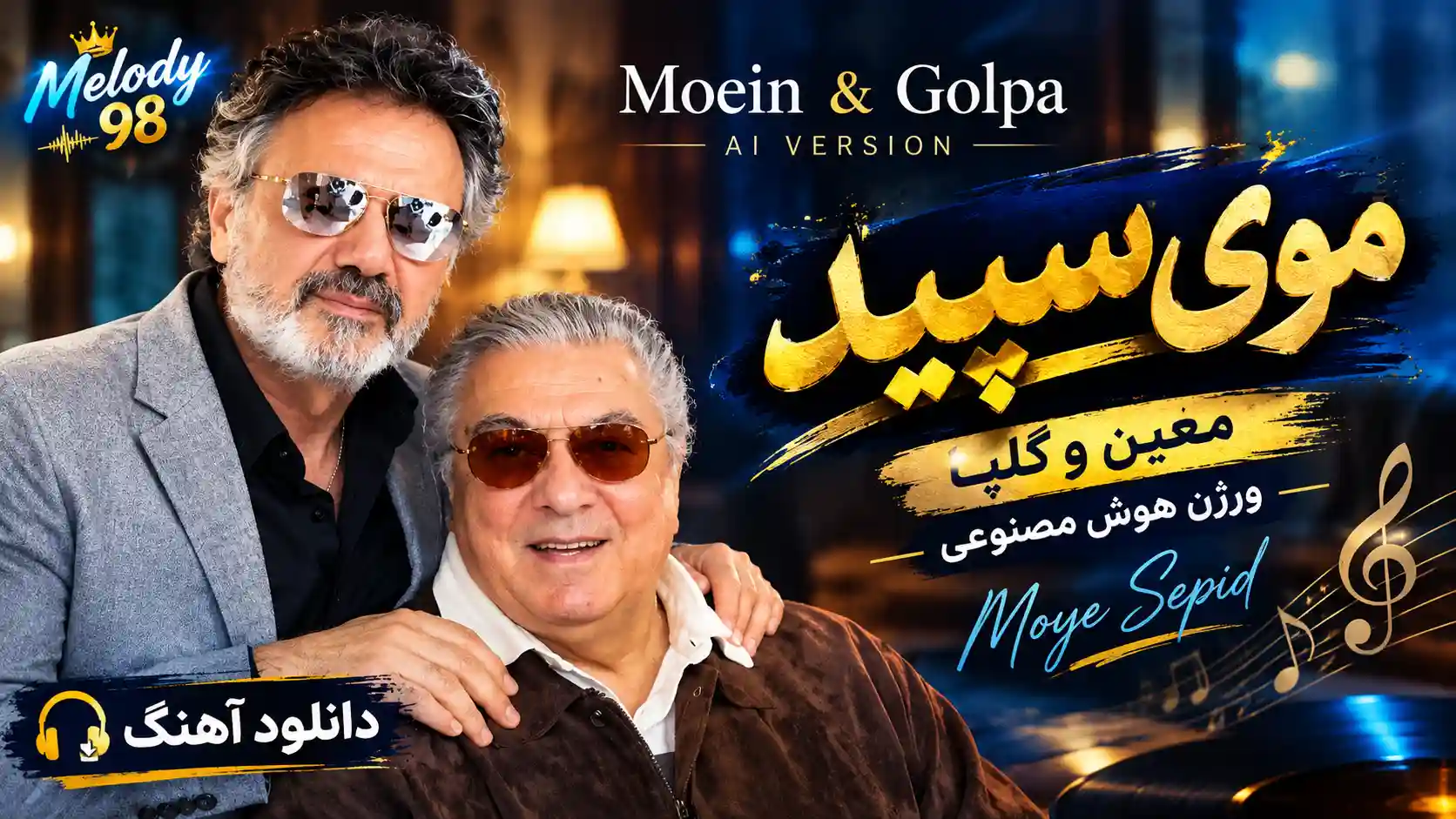دانلود آهنگ معین و گلپا ( ورژن هوش مصنوعی ) به نام موی سپید دانلود آهنگ معین و گلپا ( ورژن هوش مصنوعی ) به نام موی سپید
